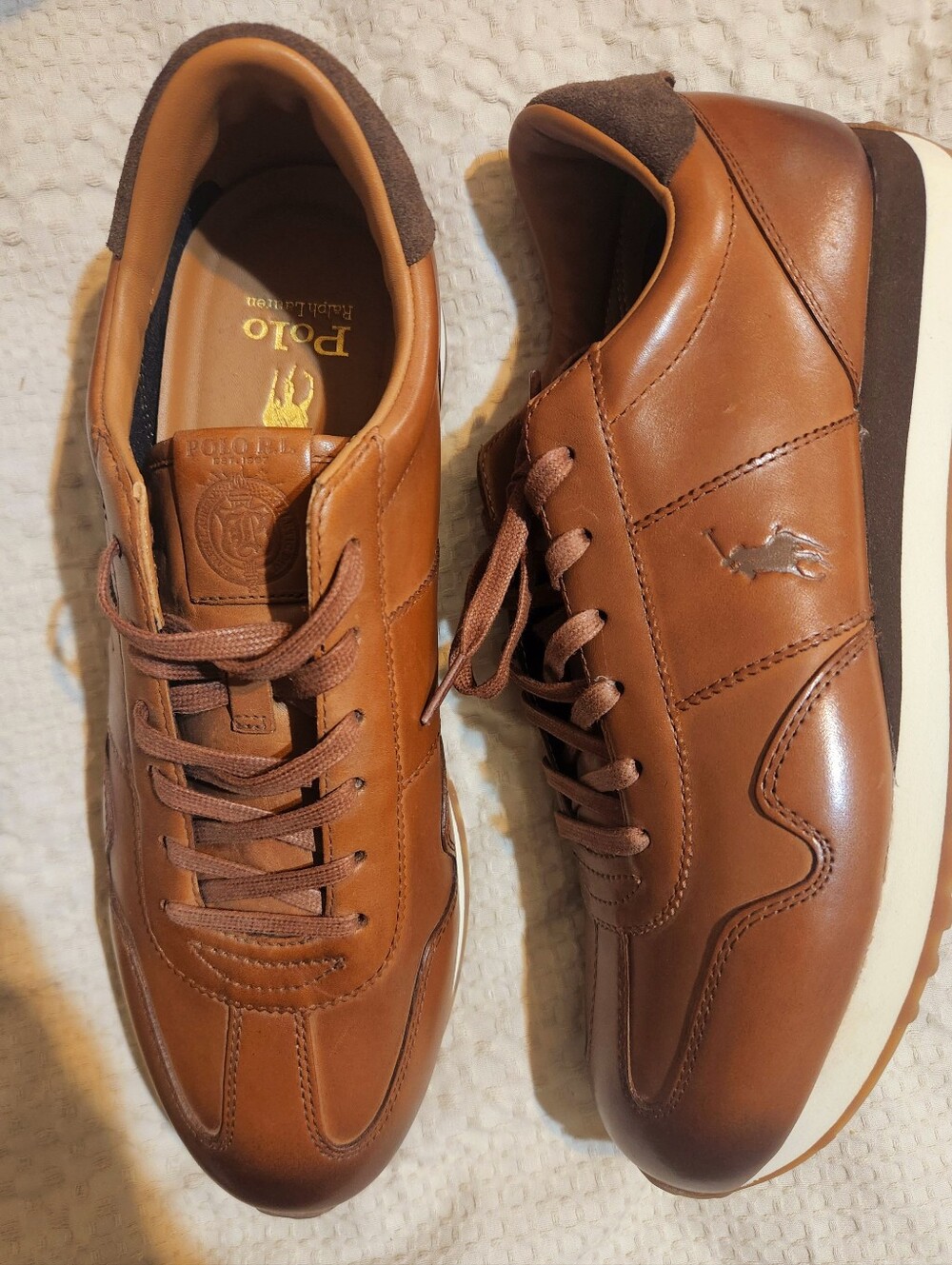 Polo Ralph Lauren Men's Train 85 Leather Sneakers - Picture 2 of 4